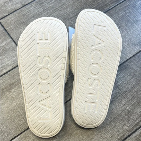 Lacoste Serve Slide Dual White Slide Sandals NWT - Picture 4 of 5